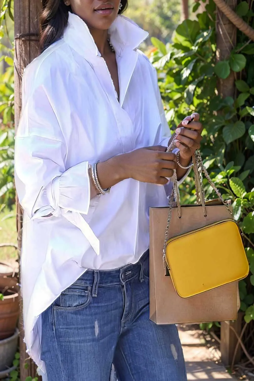 women s blouses loose solid belted long sleeve blouse
