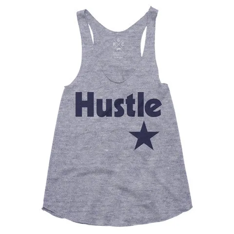 WOMEN'S - Hustle Star | Eco-Grey Tank Top