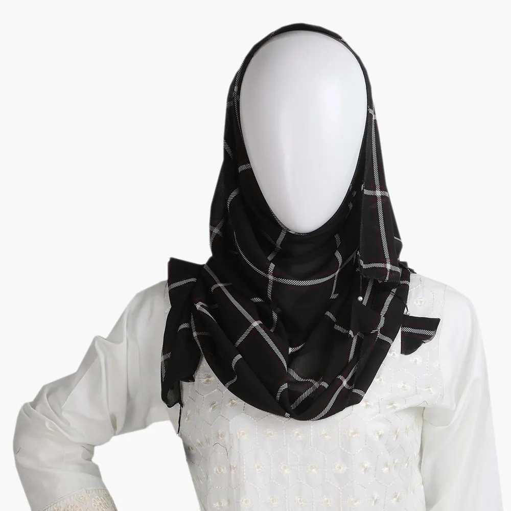 Women's Printed Scarf - Black
