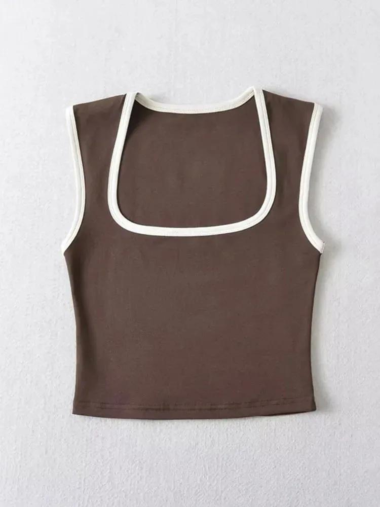 Women’s Slim Solid Contrast Camisole
