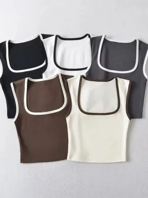 Women’s Slim Solid Contrast Camisole