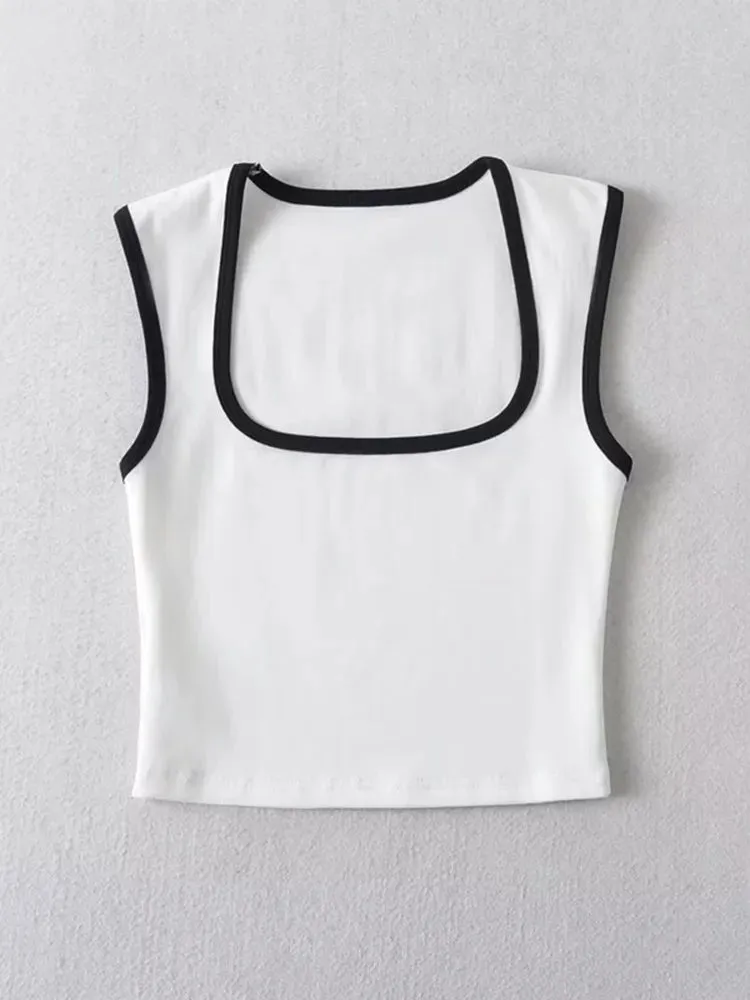Women’s Slim Solid Contrast Camisole