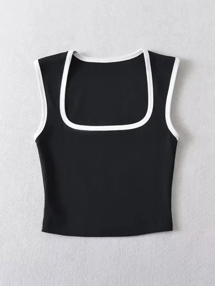 Women’s Slim Solid Contrast Camisole