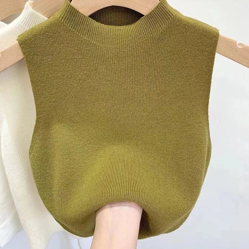 Women's Vest Tank Top Solid Color Sweater