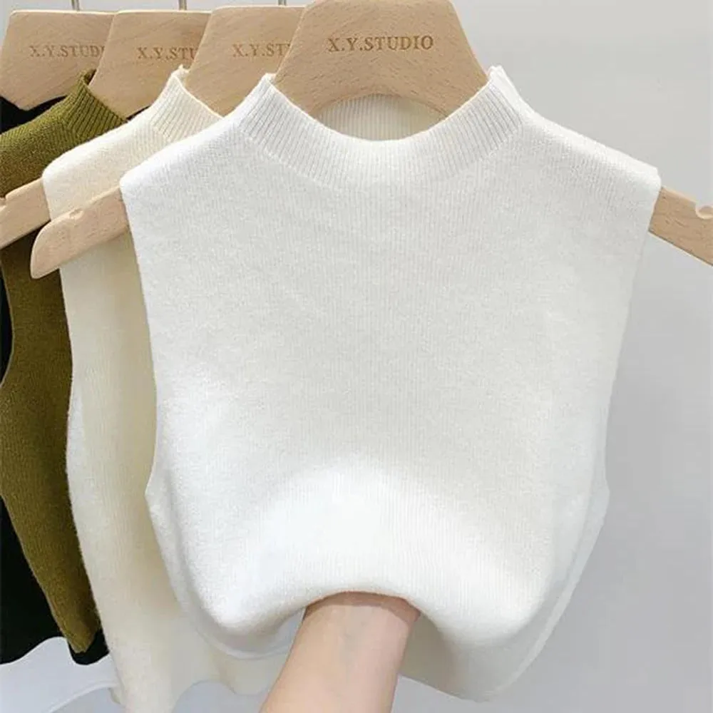 Women's Vest Tank Top Solid Color Sweater