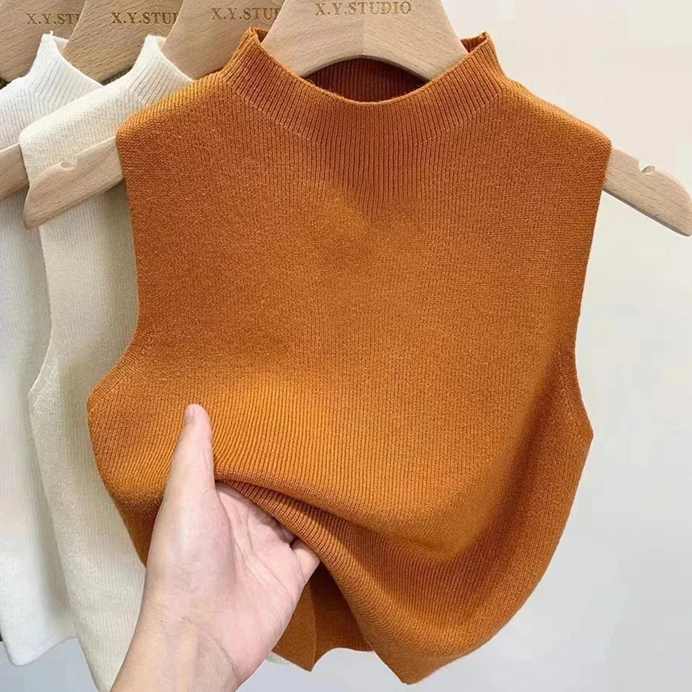 Women's Vest Tank Top Solid Color Sweater