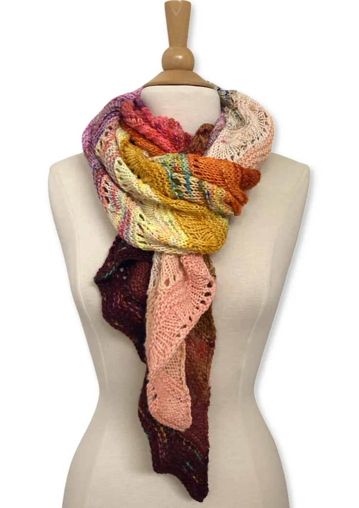 Wrap It Real Good Shawl, Ambah O'Brien Print Knitting Pattern