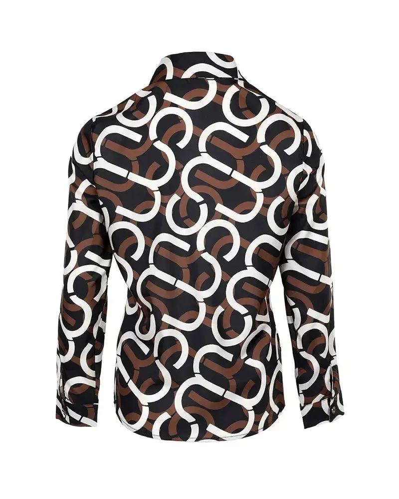 Xieyinshe - All Over Print Long Sleeve Button Down Shirt