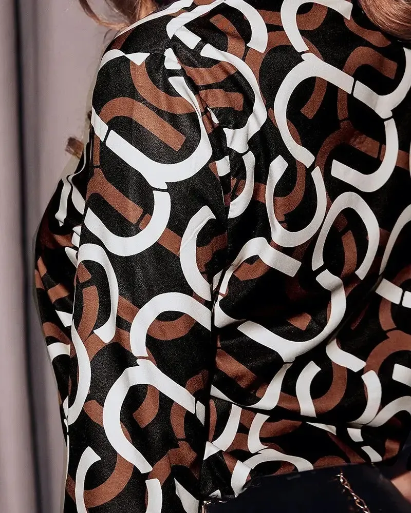 Xieyinshe - All Over Print Long Sleeve Button Down Shirt