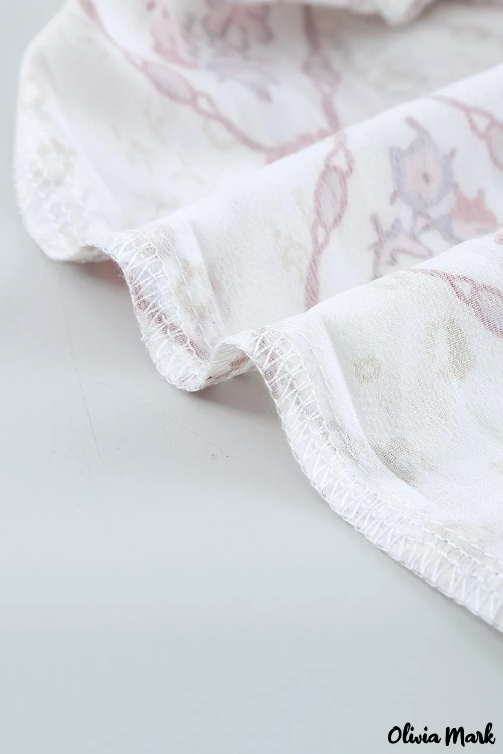 Xieyinshe - White Floral Button Down Long Sleeve Shirt