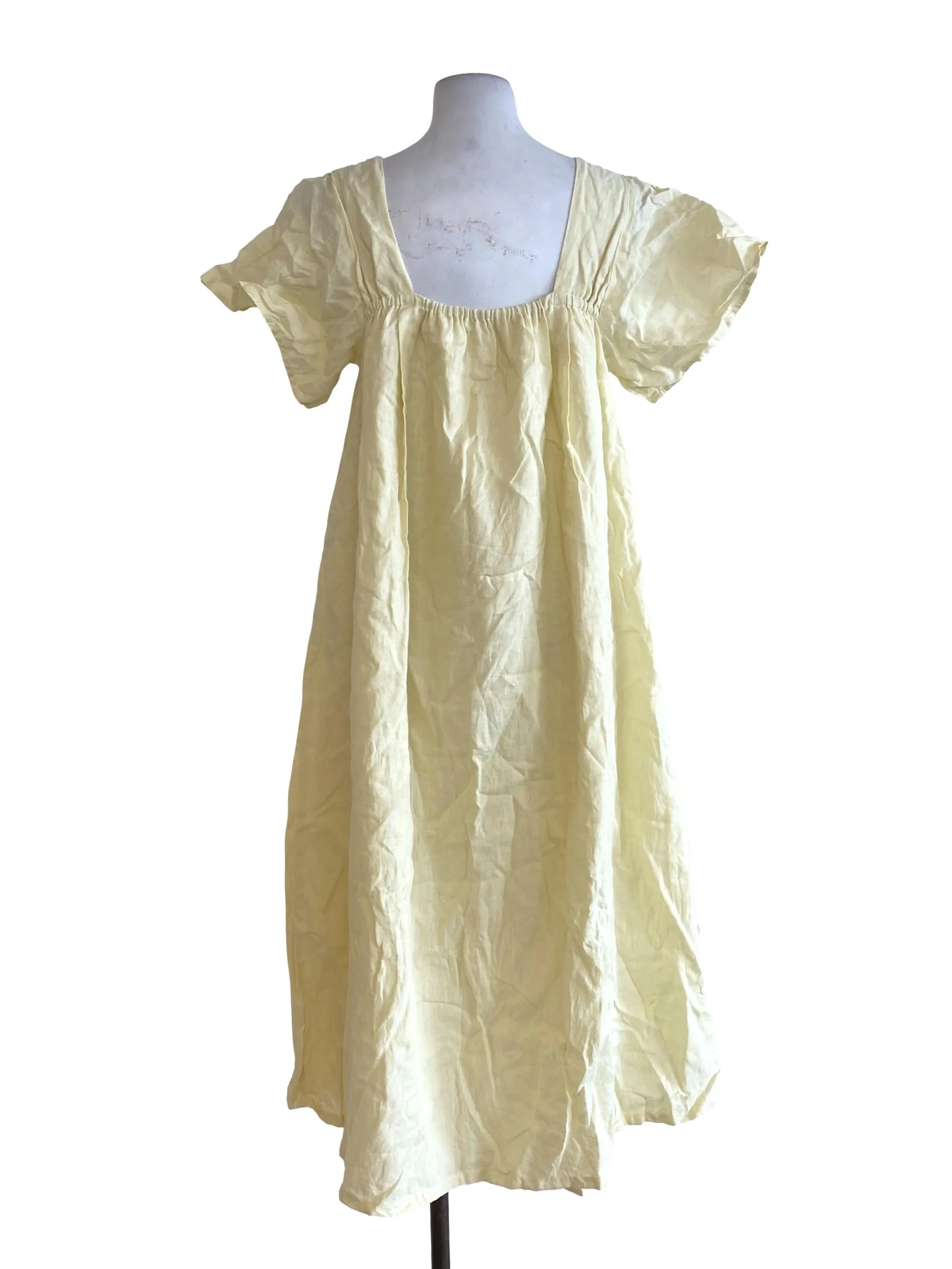 Yellow Cotton Tent Dress
