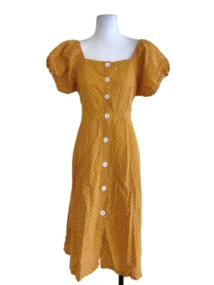 Yellow Floral Cotton Dress