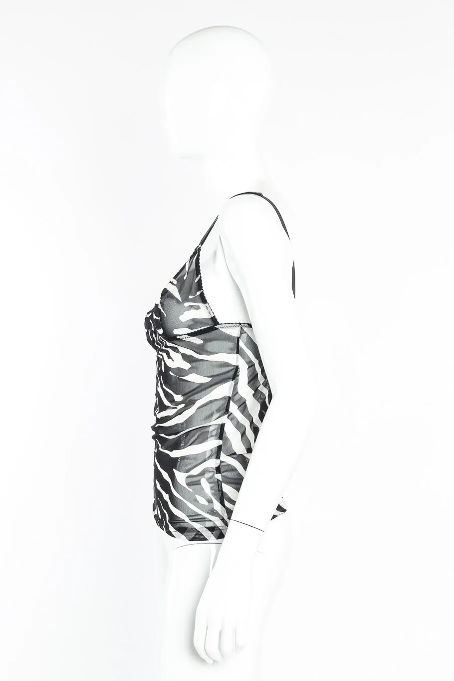 Zebra Print Mesh Camisole